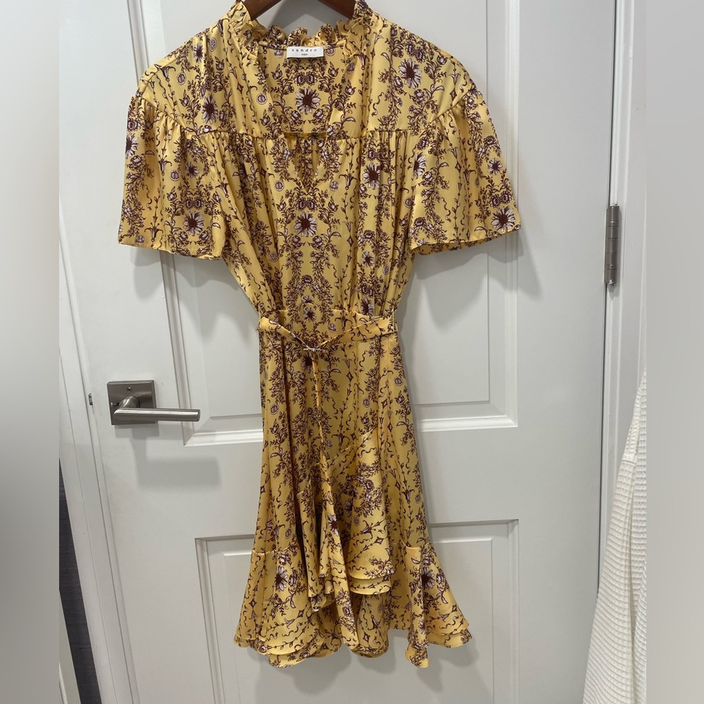 Sandro summer dress with belt